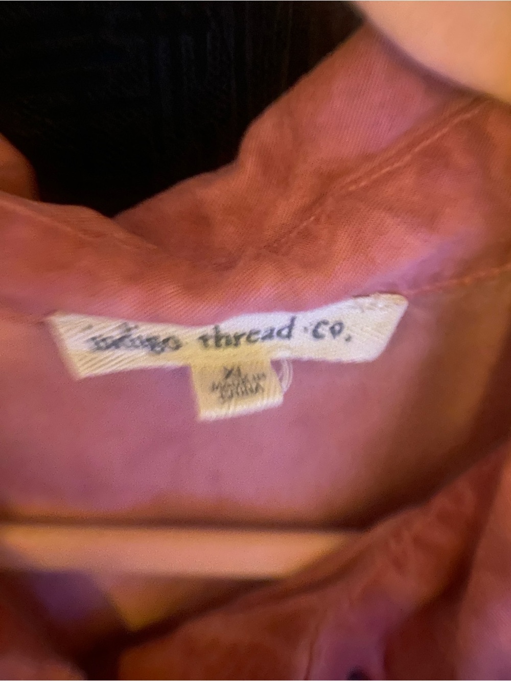 Indigo Thread Co. - Washed Rose Button-Front Shirt with Lace Side Panels size XL - Picture 2 of 4